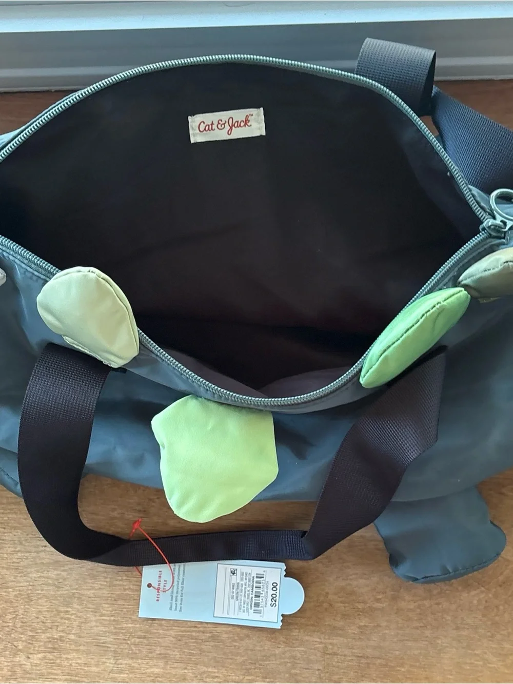 5/$30 Cat & Jack  Dino Tote with Detachable Shoulder Straps NWT
